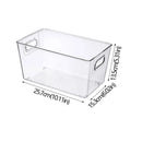 Caixas Organizadoras de Geladeira Caixa de Armazenamento de Alimentos de Geladeira Empilhável com Alça Ferramenta Organizadora de Freezer de Despensa de Plástico Transparente